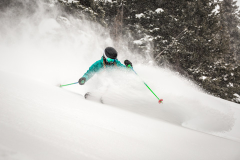 Skiing powder with the longest season in utah